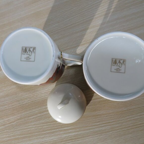 Vintage - HARD TO FIND! Mikasa Mystic Fruit Sugar and Creamer Set - Picture 7 of 8